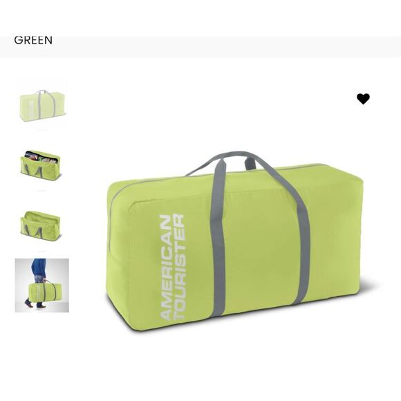 American Tourister Tote-A-Fun Duffel Celery Green NEW - Picture 4 of 6